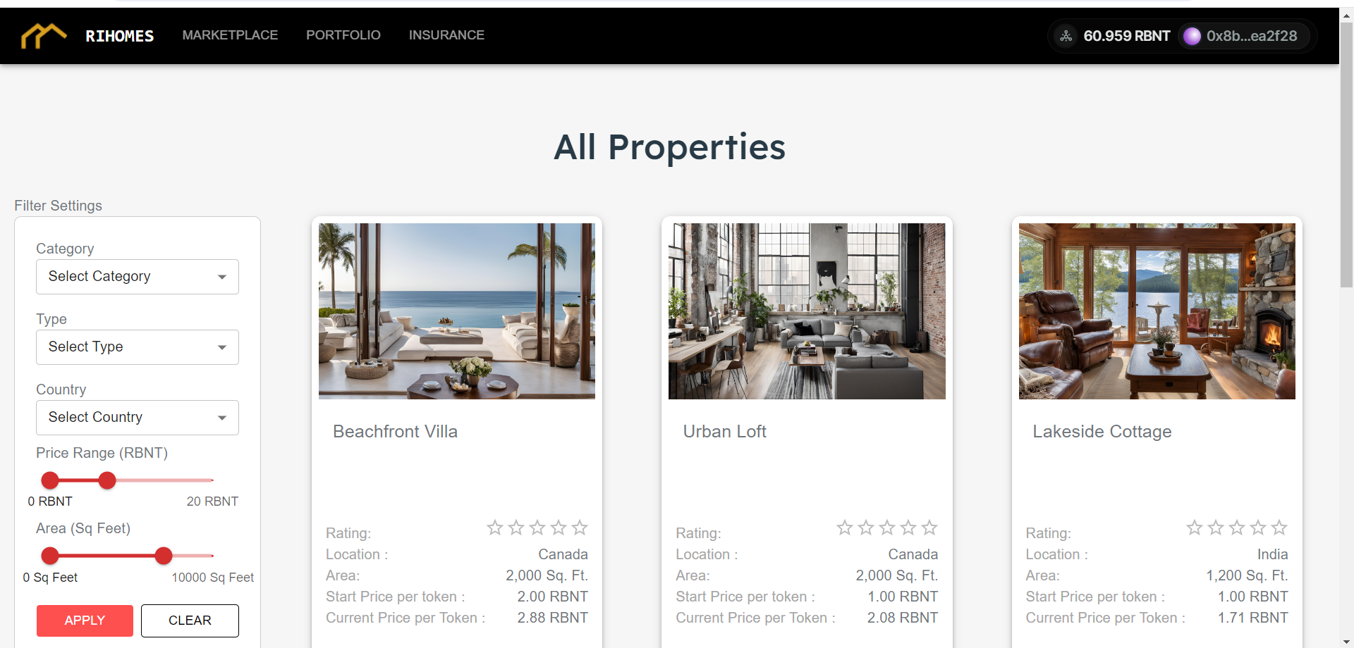 All Property Page